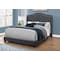 Monarch Specialties Bed, Queen Size, Platform, Bedroom, Frame, Upholstered, Velvet, Wood Legs, Grey, Chrome, Traditional I 5968Q - alternate 2